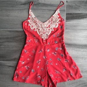 Xhilaration Bright Floral lace Romper🍎SALE 🍎